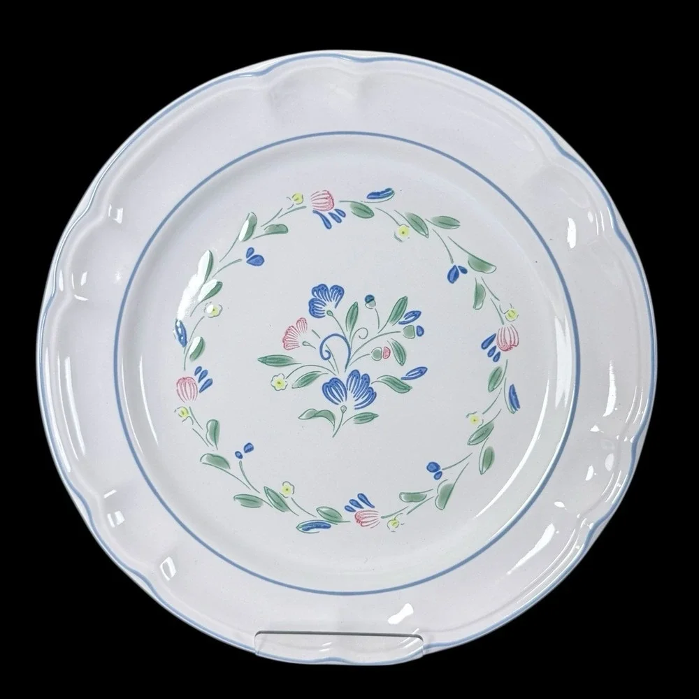 Floral Expressions Dinner Plates Flower‎ Pattern Stoneware 10.75
